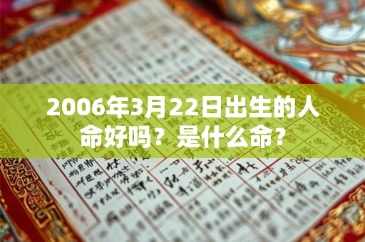 2006年3月22日出生的人命好吗？是什么命？