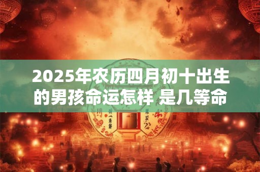 2025年农历四月初十出生的男孩命运怎样 是几等命