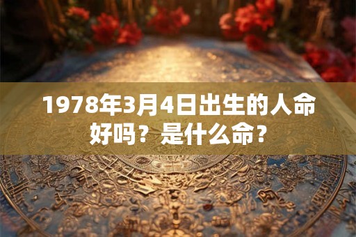 1978年3月4日出生的人命好吗？是什么命？