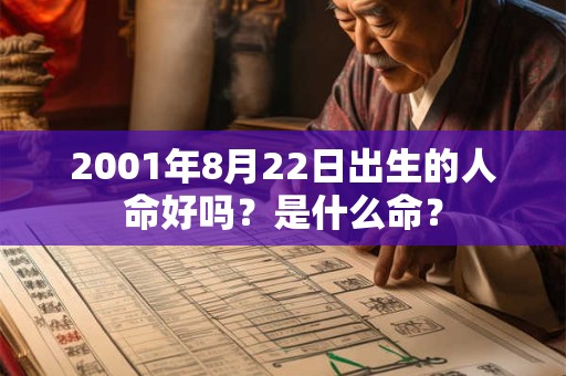 2001年8月22日出生的人命好吗？是什么命？