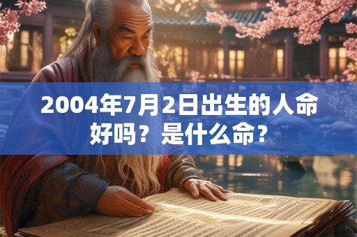 2004年7月2日出生的人命好吗？是什么命？