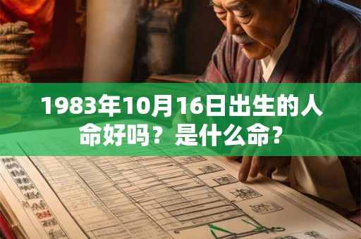 1983年10月16日出生的人命好吗？是什么命？