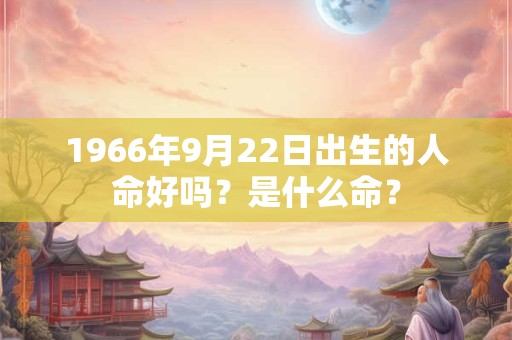 1966年9月22日出生的人命好吗？是什么命？