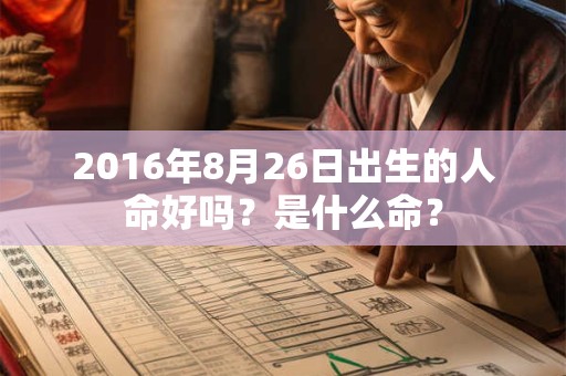 2016年8月26日出生的人命好吗？是什么命？