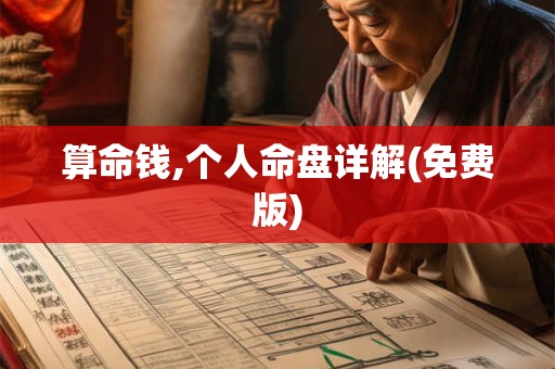 算命钱,个人命盘详解(免费版)