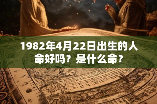 1982年4月22日出生的人命好吗？是什么命？