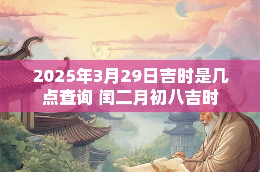 2025年3月29日吉时是几点查询 闰二月初八吉时