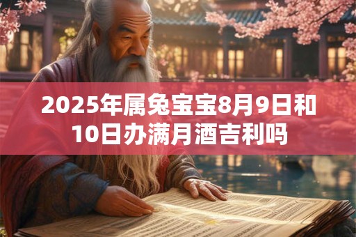 2025年属兔宝宝8月9日和10日办满月酒吉利吗