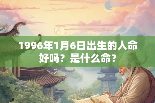 1996年1月6日出生的人命好吗？是什么命？