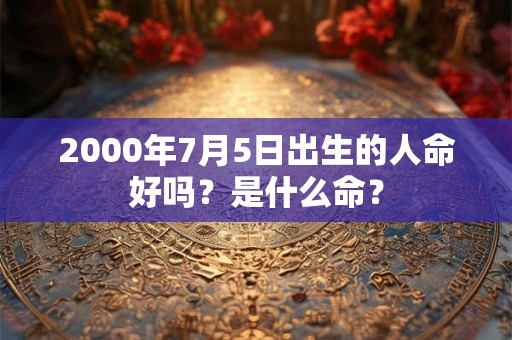2000年7月5日出生的人命好吗？是什么命？
