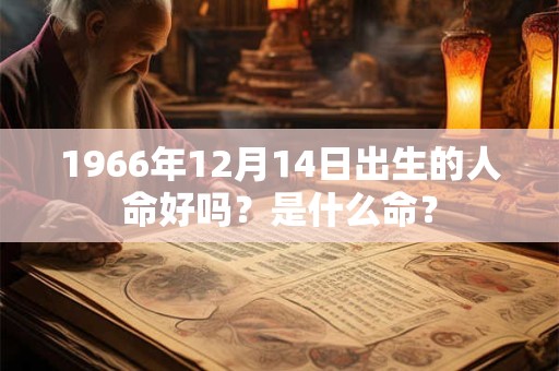 1966年12月14日出生的人命好吗？是什么命？