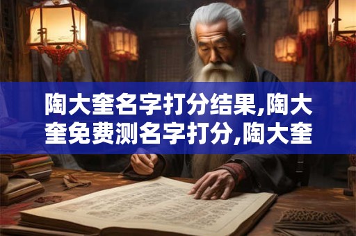 陶大奎名字打分结果,陶大奎免费测名字打分,陶大奎周易免费测名字打分