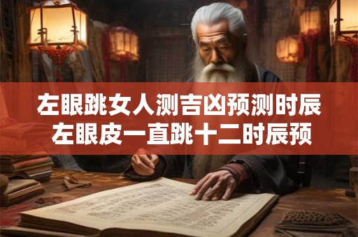 左眼跳女人测吉凶预测时辰 左眼皮一直跳十二时辰预兆