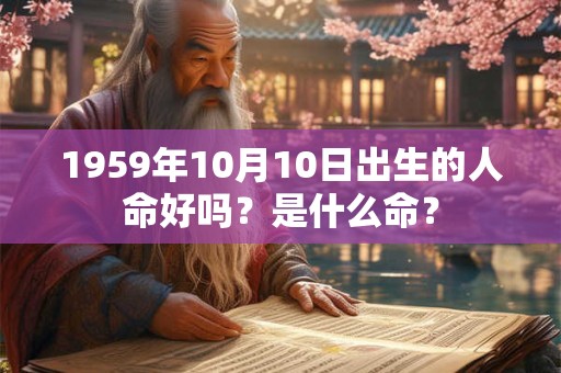 1959年10月10日出生的人命好吗？是什么命？