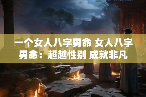 一个女人八字男命 女人八字男命：超越性别 成就非凡