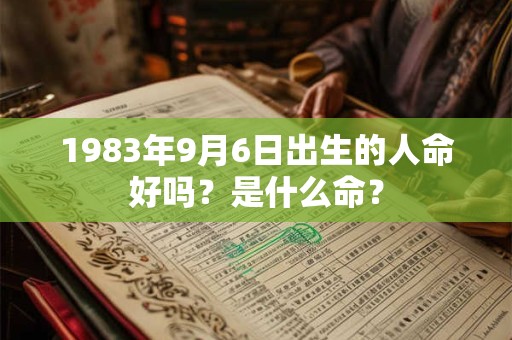 1983年9月6日出生的人命好吗？是什么命？