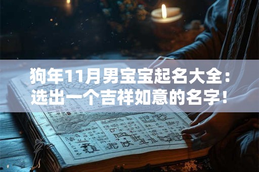 狗年11月男宝宝起名大全：选出一个吉祥如意的名字！