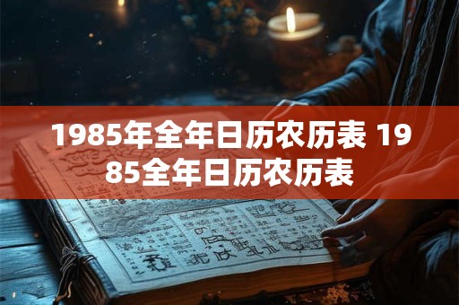 1985年全年日历农历表 1985全年日历农历表