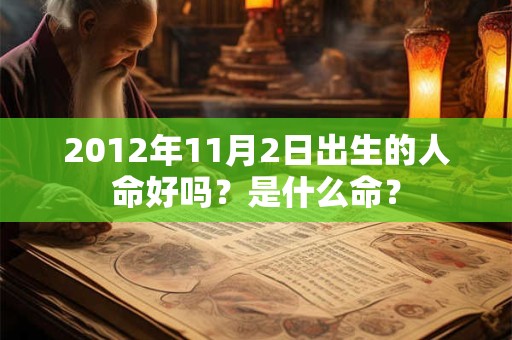 2012年11月2日出生的人命好吗？是什么命？