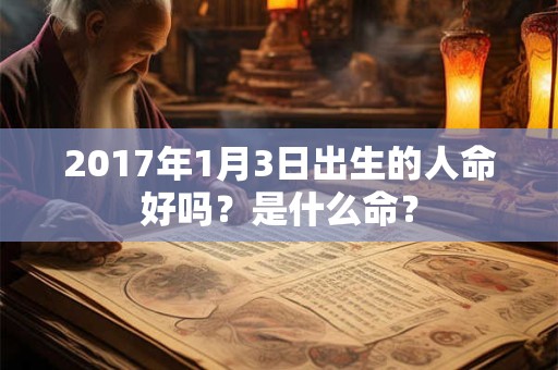 2017年1月3日出生的人命好吗？是什么命？