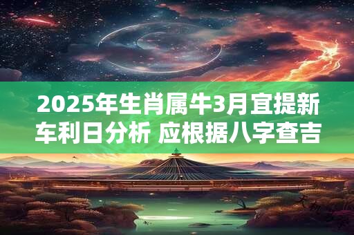 2025年生肖属牛3月宜提新车利日分析 应根据八字查吉日