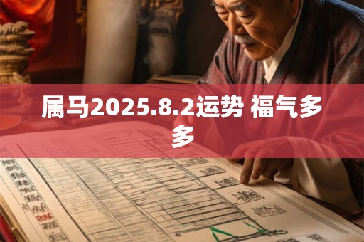 属马2025.8.2运势 福气多多