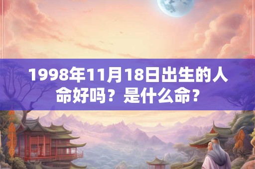1998年11月18日出生的人命好吗？是什么命？