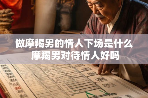 做摩羯男的情人下场是什么 摩羯男对待情人好吗