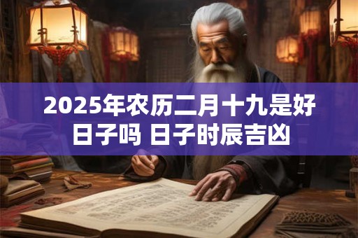 2026年农历二月十九是好日子吗 日子时辰吉凶