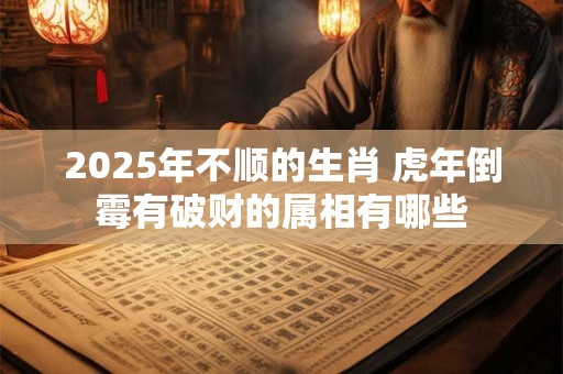 详细阅读:2025年不顺的生肖 虎年倒霉有破财的属相有哪些 2025年不顺的生肖 虎年倒霉有破财的属相有哪些