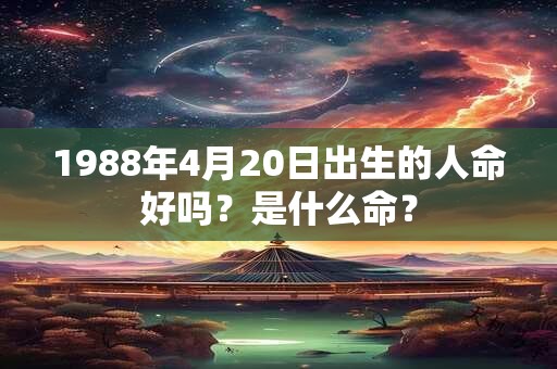 1988年4月20日出生的人命好吗？是什么命？