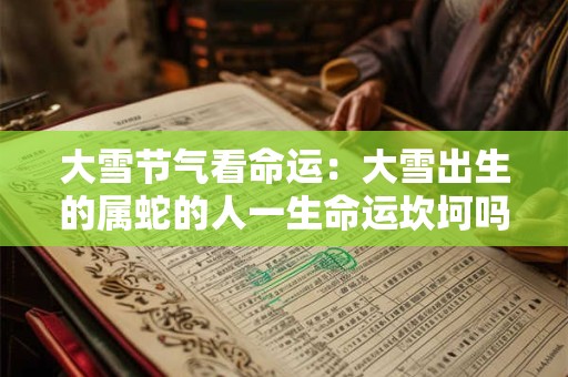 大雪节气看命运：大雪出生的属蛇的人一生命运坎坷吗