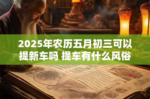 2025年农历五月初三可以提新车吗 提车有什么风俗 2025年农历五月初三可以提新车吗 提车有什么风俗