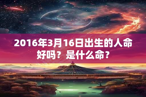2016年3月16日出生的人命好吗？是什么命？