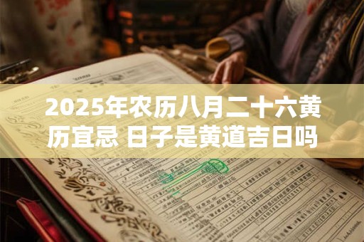 2025年农历八月二十六黄历宜忌 日子是黄道吉日吗