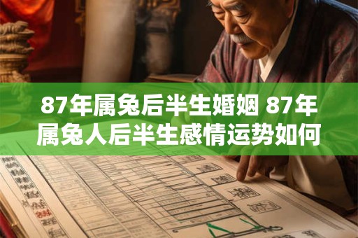 87年属兔后半生婚姻 87年属兔人后半生感情运势如何