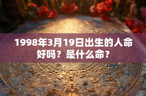 详细阅读:1998年3月19日出生的人命好吗?是什么命? 1998年3月19日出生的人命好吗?是什么命?