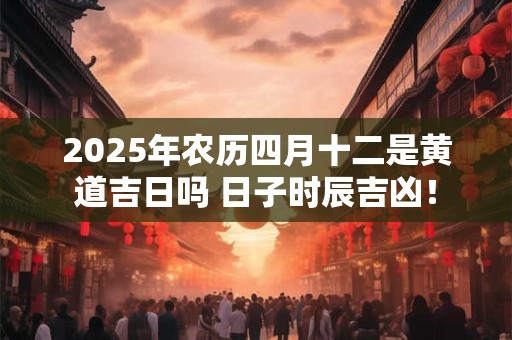 2025年农历四月十二是黄道吉日吗 日子时辰吉凶！