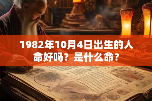 1982年10月4日出生的人命好吗？是什么命？