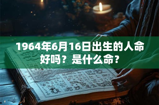 1964年6月16日出生的人命好吗？是什么命？