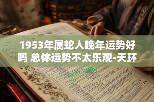 1953年属蛇人晚年运势好吗 总体运势不太乐观-天环易学