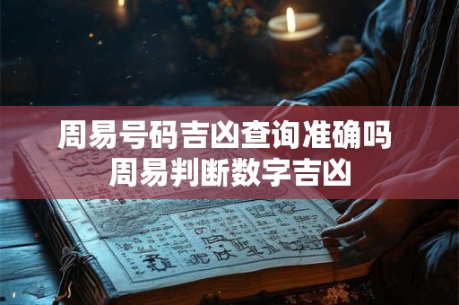 周易号码吉凶查询准确吗 周易判断数字吉凶