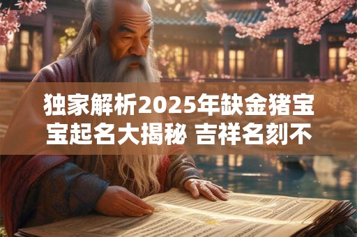 独家解析2025年缺金猪宝宝起名大揭秘 吉祥名刻不容缓！
