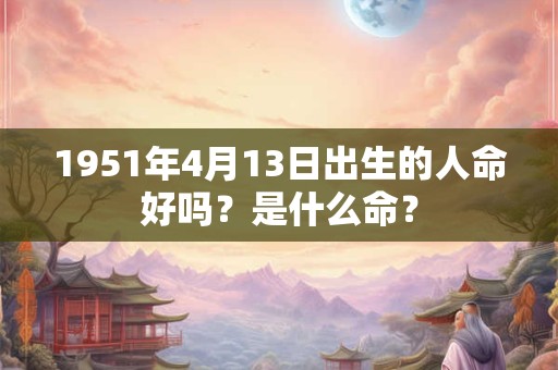1951年4月13日出生的人命好吗？是什么命？