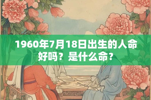 1960年7月18日出生的人命好吗？是什么命？