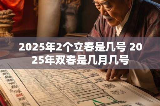 2025年2个立春是几号 2025年双春是几月几号