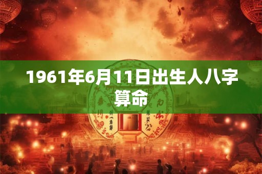 1961年6月11日出生人八字算命