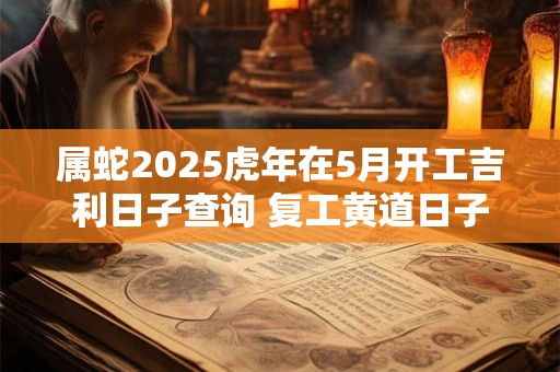 属蛇2025虎年在5月开工吉利日子查询 复工黄道日子