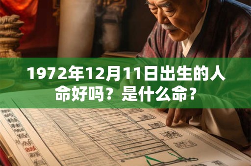 1972年12月11日出生的人命好吗？是什么命？