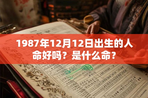 1987年12月12日出生的人命好吗？是什么命？